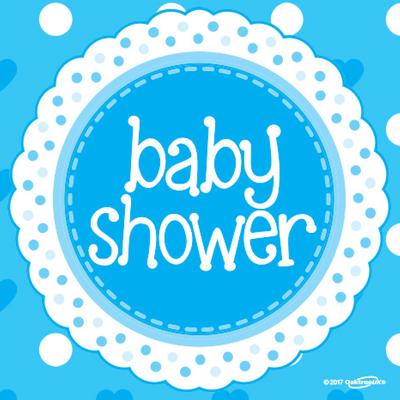 Baby Shower Blue 33cm x 33cm 3-ply Napkins 16pcs - Partyware